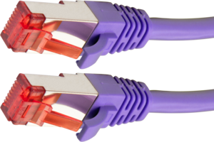 Câbles patch Lindy RJ45 S/FTP Cat6a violet