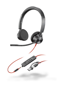 Headset Poly Blackwire 3325 USB-C/A