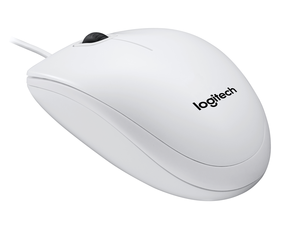 Logitech Mysz optyczna B100 f.B., biała