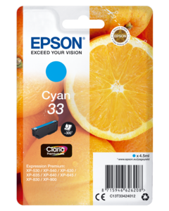 Encre Epson 33 Claria, cyan