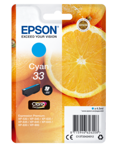 Epson 33 Claria Ink Cyan