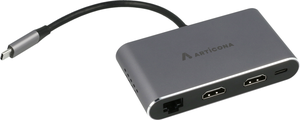 Adapter 8-in-1 USB-C-2x HDMI/RJ45/USB/SD