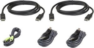 Cabo KVM ATEN 2xDP, 2xUSB, áudio 1,8 m