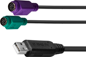 Adapter 2x PS/2/f - USB A/m