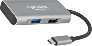 Delock USB Hub 3.1 4-port Black/Silver