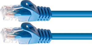 Patch Cable RJ45 U/UTP Cat6 0.3m blue