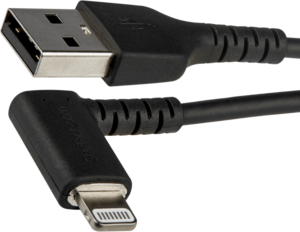 StarTech USB 2.0 Typ A - Lightning Kabel schwarz abgewinkelt