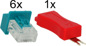 RJ45 Port Schloss 6Stk +1Schlüssel (86425) kaufen 