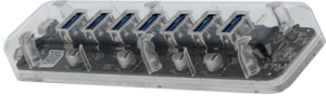 Delock USB Hub 3.0 7-port Transparent