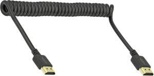 Delock HDMI Cable Coiled 0.4m