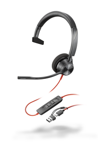 Headset Poly Blackwire 3310 USB-C/A