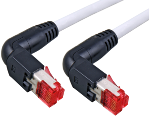 Patch Cable RJ45 90° S/FTP Cat6 0.5m