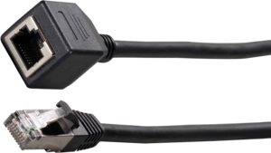 Rallonges de câble patch EFB RJ45 S/FTP Cat6a, noir, sans halogène