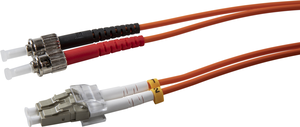 ARTICONA Duplex Fibre Patch Cable LC-ST 50 µ Orange