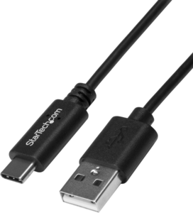 USB-C 2.0 - USB-A m/m kábel 0,5 m, fek.
