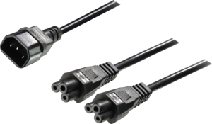 Câble alim. 1 x C14 m. - 2 x C5 f. 2,5 m