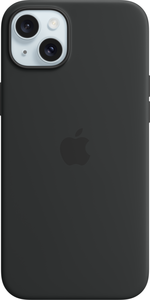 Capa silicone Apple iPhone 15 Plus preta
