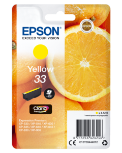Encre Epson 33 Claria, jaune