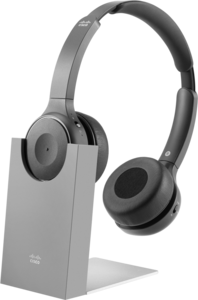 Cisco Headset 730 - Kabelloses Bluetooth-Headset (Dual-On-Ear) Mit Adapter & Tasche - Für Business & Unterwegs