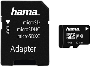 Carte microSDHC 16Go Hama MemoryFast V10
