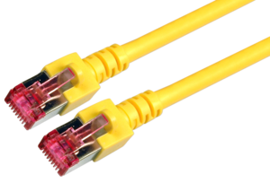 Kabel RJ45 S/FTP Cat6 1 m , żółty