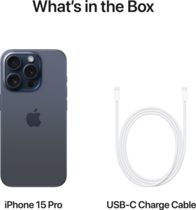 iPhone 15 256GB ブルー SIMフリー 背面割 箱・USBケーブル iPhone 15