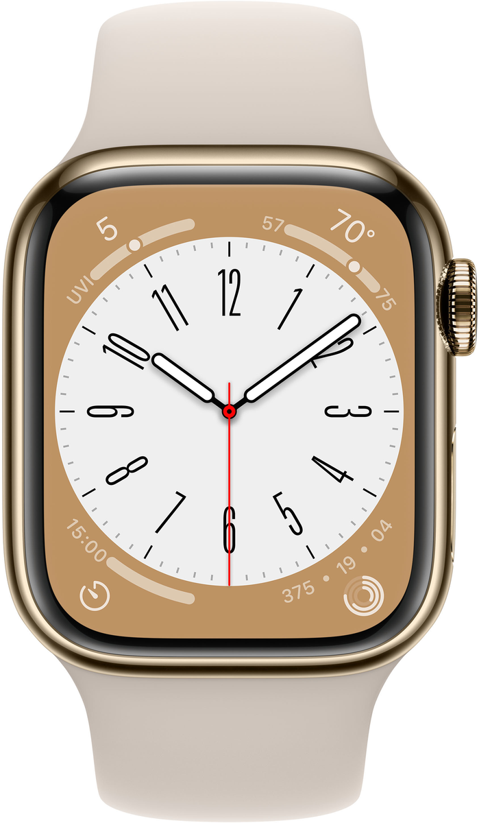 Buy Apple Watch S8 GPS+LTE 41mm Steel Gold (MNJC3NF/A)