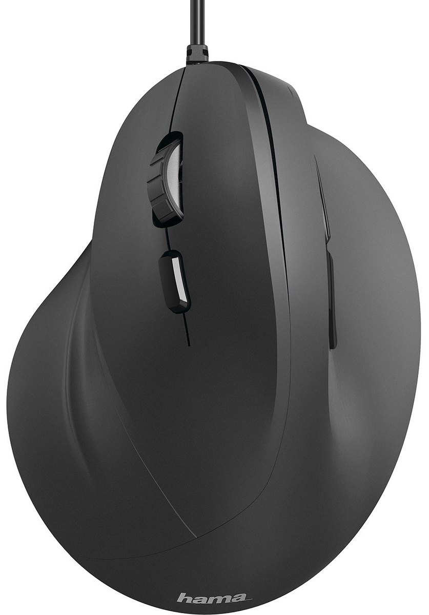 Souris verticale ergonomique pour gaucher 'emc-500l' filaire noire