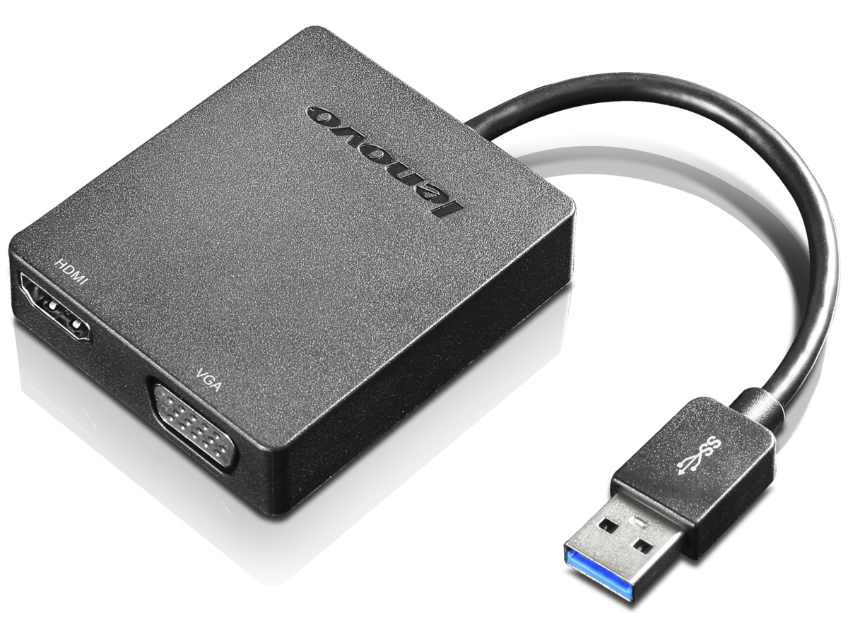 Lenovo Universal USB 3.0 to VGA/HDMI Adapter - Overview and