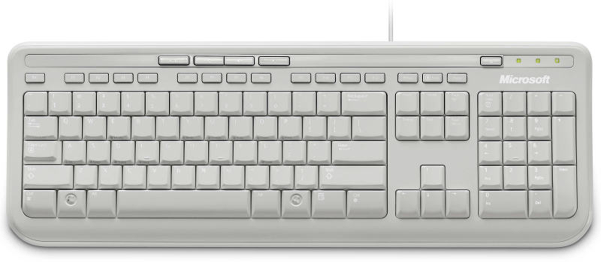 Clavier Microsoft WIRED KEYBOARD 600 WHITE - ANB-00027