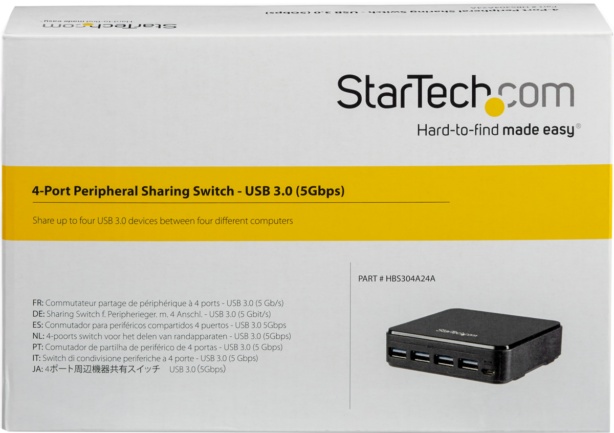 Product  StarTech.com USB 3.0 Peripheral Sharing Switch - 4 USB