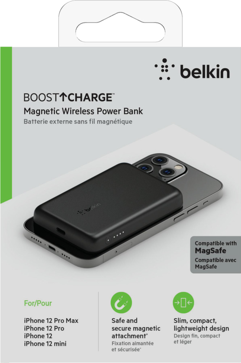 Belkin Magn. drahtlose Powerbank, MagSafe, 2.500 mAh, weiß