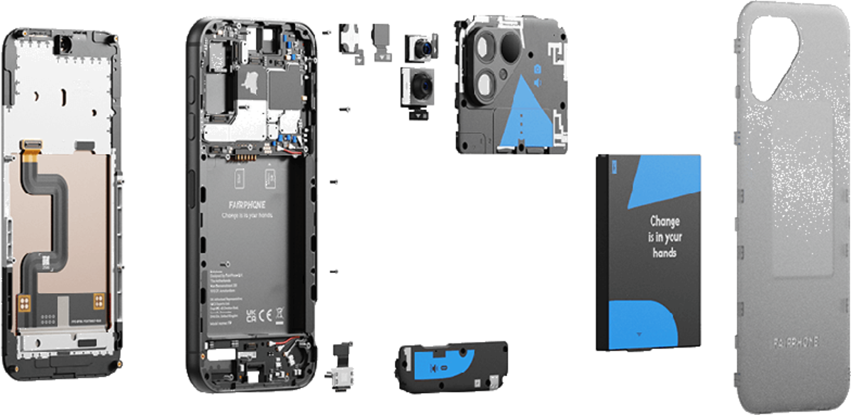 Fairphone F5FPHN-2TL-EU1  Fairphone 5 16,4 cm (6.46) SIM doble Android 13  5G 8 GB 256 GB 4200 mAh Transparente