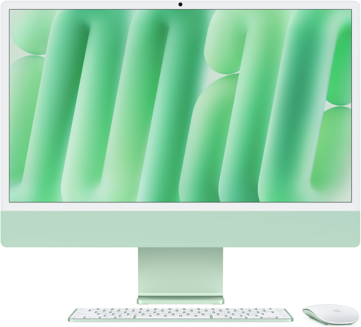 Close-up image of apple imac m4 8-core 16/256gb green komponentko
