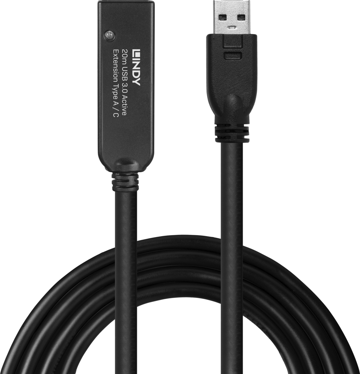 LINDY USB-Adapter Typ A/A – 2.0, 1:1 Verdrahtung, Schwarz, Stecker Zu Stecker