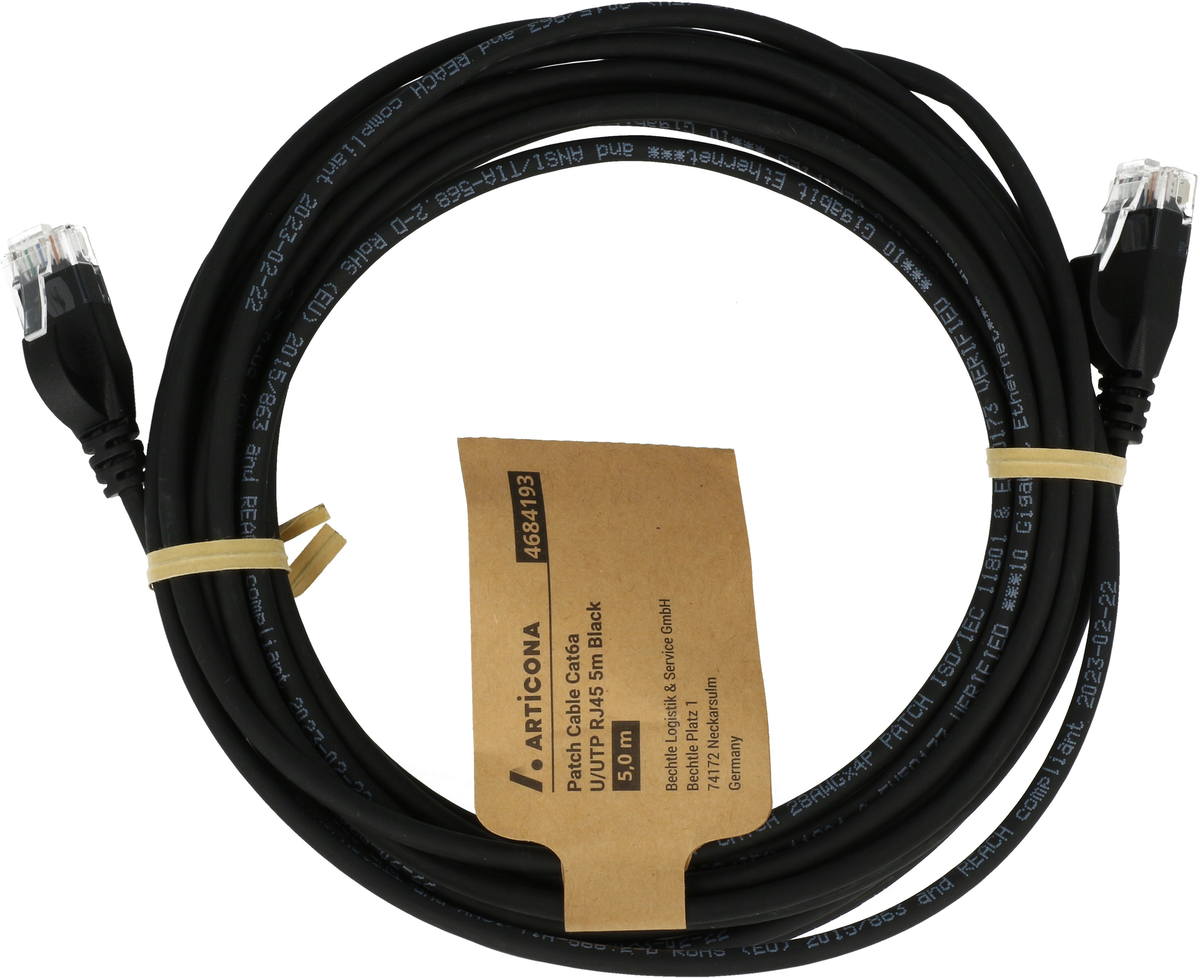 Patchkabel RJ45 U/UTP Cat6a 5 m schwarz (4684193) kaufen