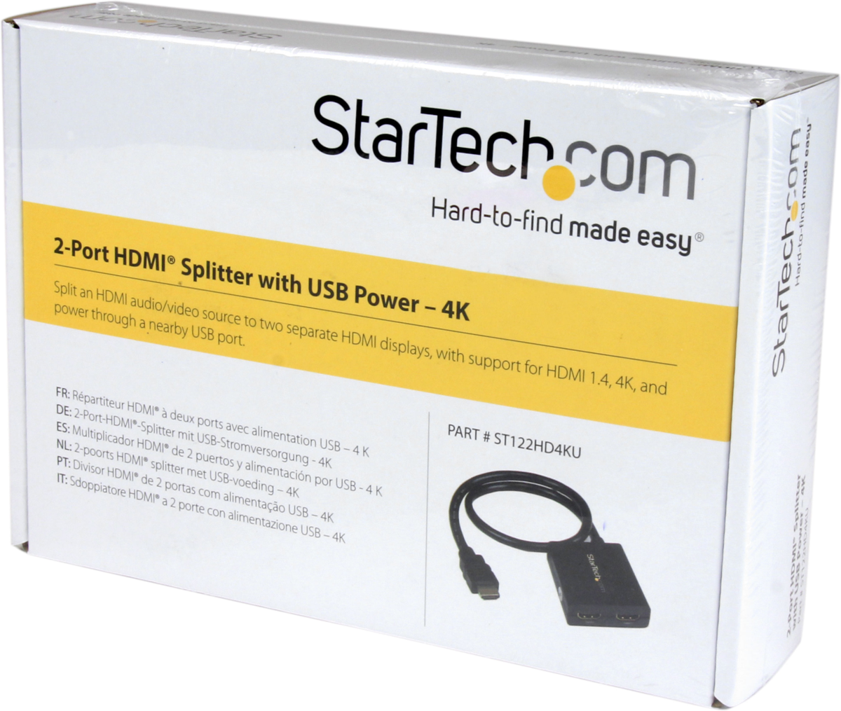 Buy StarTech HDMI Splitter 1:2 4K (ST122HD4KU)