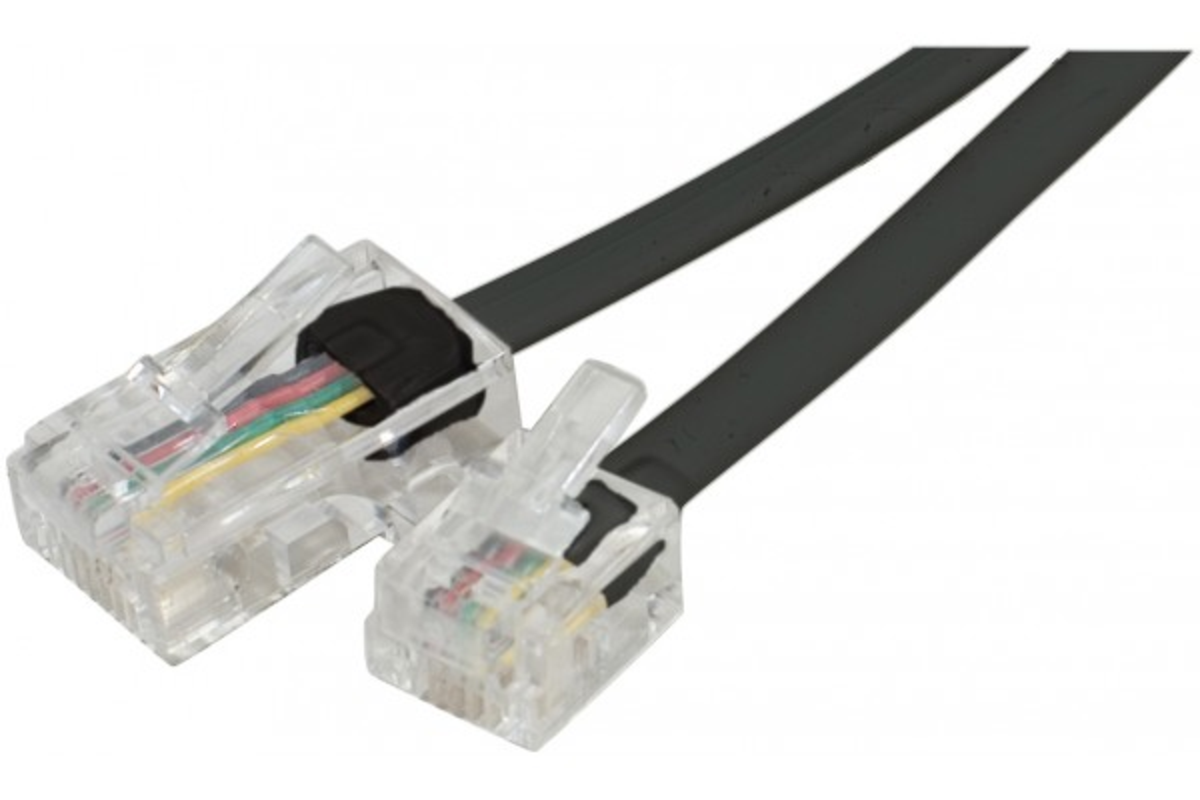 Diversen Slim Knop Buy Phone Cable RJ11-RJ45 5m black (911737)