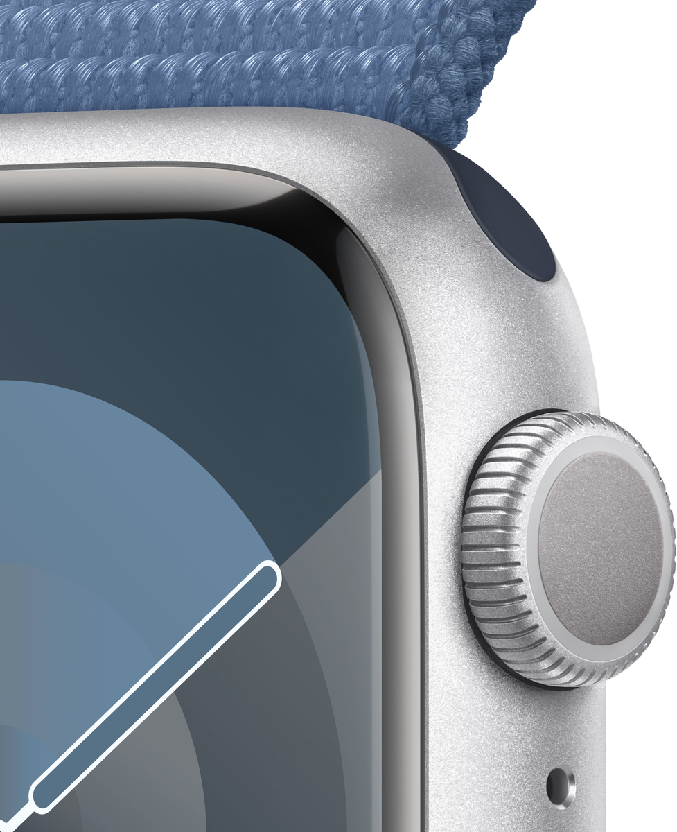 Acheter un modèle Apple Watch SE GPS, Boîtier en aluminium argent de 40 mm,  Bracelet Boucle unique bleu d'hiver - Taille 1 - Apple (FR)