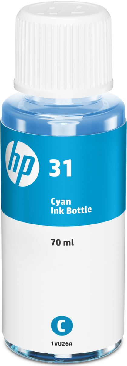 Buy the HP 31 Ink Bottle 70-ml Cyan , 8000 page yield for HP Smart