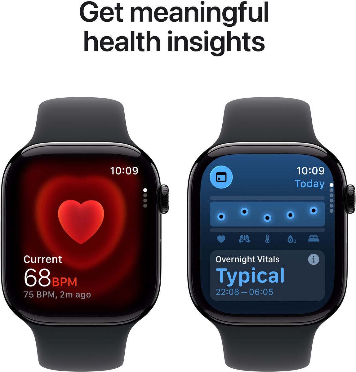 Close-up image of Apple Watch S11 GPS 46mm Alu Jet Black