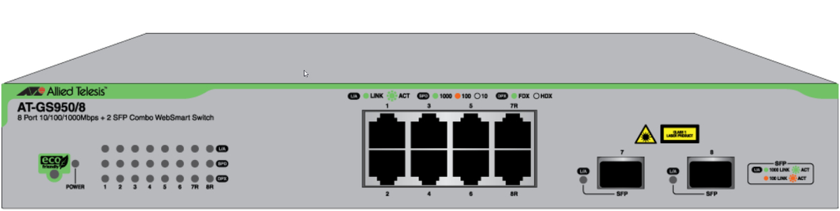 Buy Allied Telesis AT-GS950/8 Switch (AT-GS950/8-50)