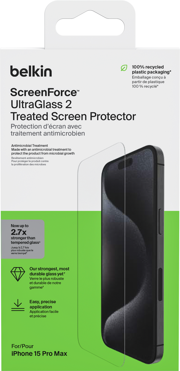 Protector De Pantalla Belkin Ova134zz Iphone 15 Pro Max