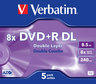 Miniatura obrázku Verbatim DVD+R DL 8,5GB 8x JC(5)
