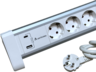 Miniatuurafbeelding van 3-way Power Strip + 2x USB A/C 1.4m