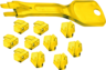 Aperçu de Verrous p. port RJ45 jaune, x10 + 1 clé