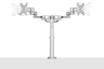 Miniatuurafbeelding van ARTICONA Dual LCD Table Mount Silver