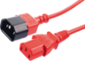 Aperçu de Câble alimentation C13f.-C14m. 1 m rouge