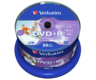 Miniatuurafbeelding van Verbatim DVD+R 4.7 GB 16x Inkjet SP (50)