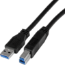 USB-A 3.0 - B m/m kábel 2 m, fekete előnézet